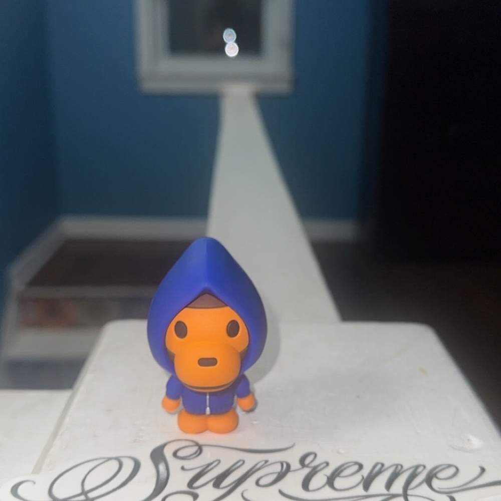 (RARE) A Bathing Ape Bape Baby Milo (SECRET) Blue Hoodie Vol3 W/ Supreme Sticker